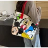 Disney Mickey Mouse Canvas Shoulder Bag - Iconic Design, Durable Material, Adjustable Strap | Perfect for School, Work & Outings