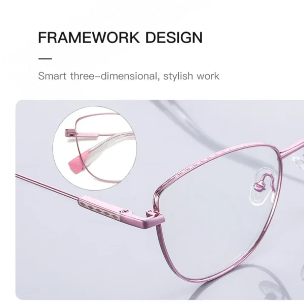 VICKY New Myopia Prescription Glasses Hyperopia Reading Glasses Women Anti Blue Light Computer Glasses Optical Eyeglasses Frame