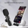 Wireless Lavalier Microphone - Noise Cancelling Mini Mic for iPhone, Android, Live Broadcast & Gaming | Audio & Video Recording
