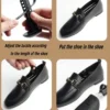 1pair Unisex Black Adjustable Plastic Shoe Trees, Pu Leather Shoe Lasts, Sports Shoe Shapers, Shoe Stretchers, Shoe Covers.