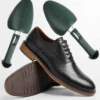 1pair Unisex Black Adjustable Plastic Shoe Trees, Pu Leather Shoe Lasts, Sports Shoe Shapers, Shoe Stretchers, Shoe Covers.