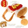 Funny Halloween Dog Costumes Hot Dog Shaped Dachshund Sausage Adjustable Clothes Pet Apparel Dressing Up Cat Party Costume Suit