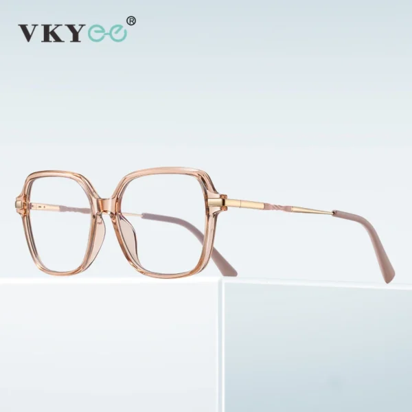 VICKY Geometric Simple Square Large Frame Women's Glasses Anti-Blue Light Reading Glasses Customizable Prescription PFD2211