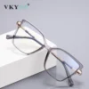 VICKY Simple Design Fashionable Large Frame Anti-Blue Light Glasses Women's Reading Glasses Customizable Prescription PFD2208