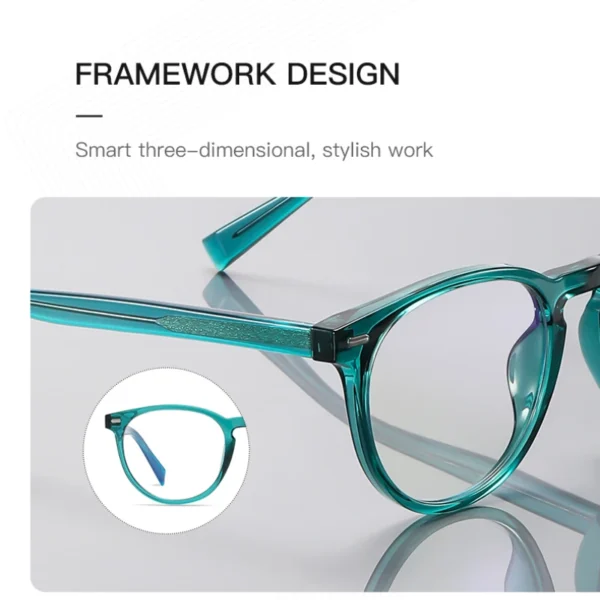 VICKY Unisex Retro Round Myopia Prescription Reading Glasses Women Anti Blue Light Blocking Optical Eyeglasses Frame Men PFD2117