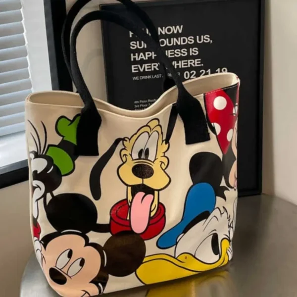 Disney Mickey Mouse Canvas Shoulder Bag - Iconic Design, Durable Material, Adjustable Strap | Perfect for School, Work & Outings
