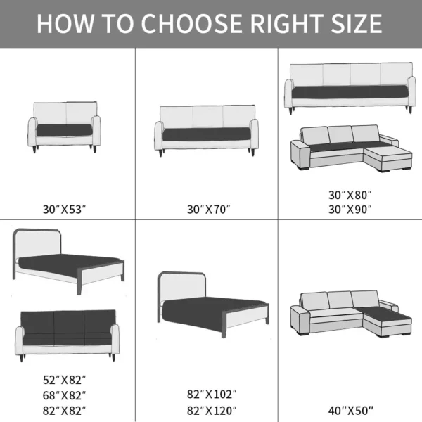 Waterproof Mattress Cover Washable Non-Slip Bed King&Queen Size Bed Sheet Cover Christmas Decor Bed Protector Mat Bedspread Pad