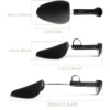 1pair Unisex Black Adjustable Plastic Shoe Trees, Pu Leather Shoe Lasts, Sports Shoe Shapers, Shoe Stretchers, Shoe Covers.