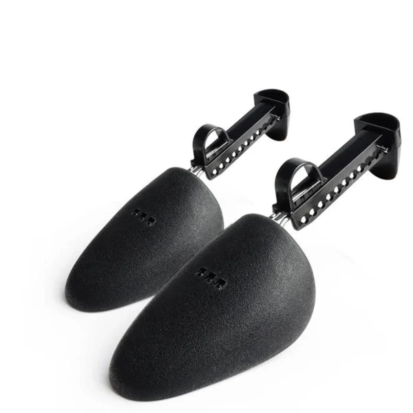 1pair Unisex Black Adjustable Plastic Shoe Trees, Pu Leather Shoe Lasts, Sports Shoe Shapers, Shoe Stretchers, Shoe Covers.