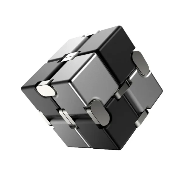 Metal Infinity Cube Anti Stress Aluminum Alloy Easy Play Office Flip Cubic Fidget Toy Gift for Kid Adults Autism Anxiety Relief