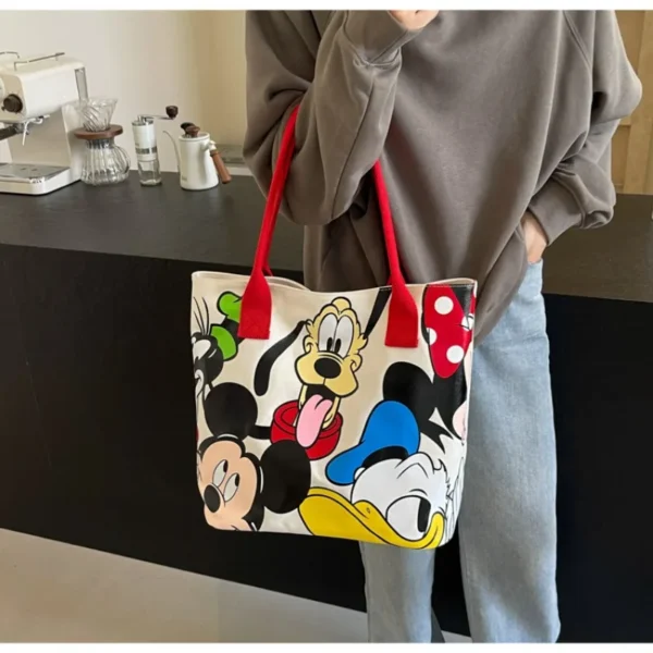 Disney Mickey Mouse Canvas Shoulder Bag - Iconic Design, Durable Material, Adjustable Strap | Perfect for School, Work & Outings