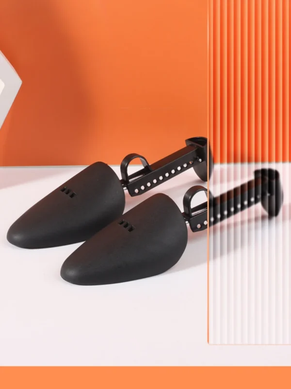 1 Pair Of Shoe Supports For Men Women Black Adjustable Wrinkle Resistant Plastic Lasts Sports Shaping Support Shoe Cover