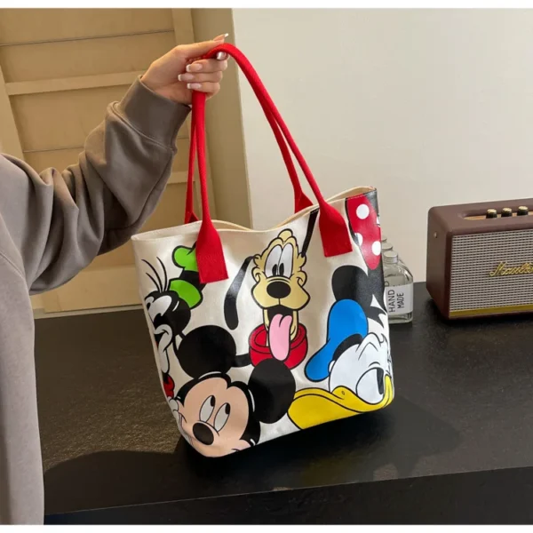 Disney Mickey Mouse Canvas Shoulder Bag - Iconic Design, Durable Material, Adjustable Strap | Perfect for School, Work & Outings
