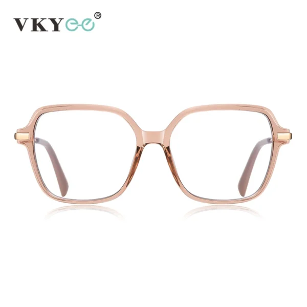 VICKY Geometric Simple Square Large Frame Women's Glasses Anti-Blue Light Reading Glasses Customizable Prescription PFD2211