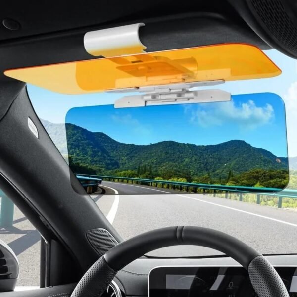 Anti-glare day and night car visor